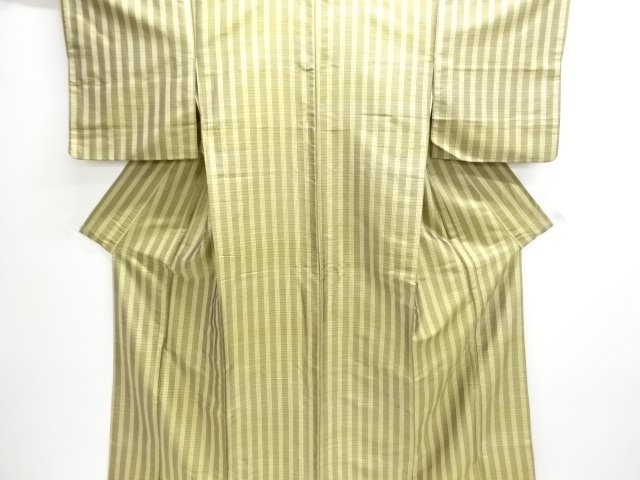 JAPANESE KIMONO / ANTIQUE GRID-WEAVE TSUMUGI KIMONO